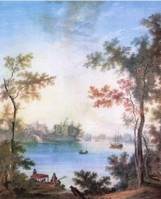С. Ф. Щедрин. Вид на Гатчинский дворец с Серебряного озера. 1798